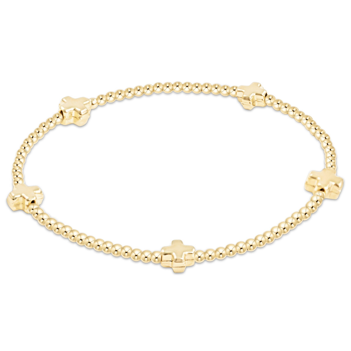 Enewton Signature Cross Small 2mm Gold Bracelet in Gold