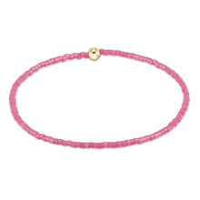 Minimalist beaded bracelet in bubblegum pink with a small gold bead accent, Extends Hope Classic Bracelet - Bubblegum by Enewton