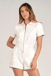 White Elan Romper