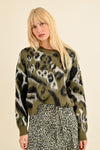 Animal Print Knitted Sweater