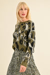 Animal Print Knitted Sweater