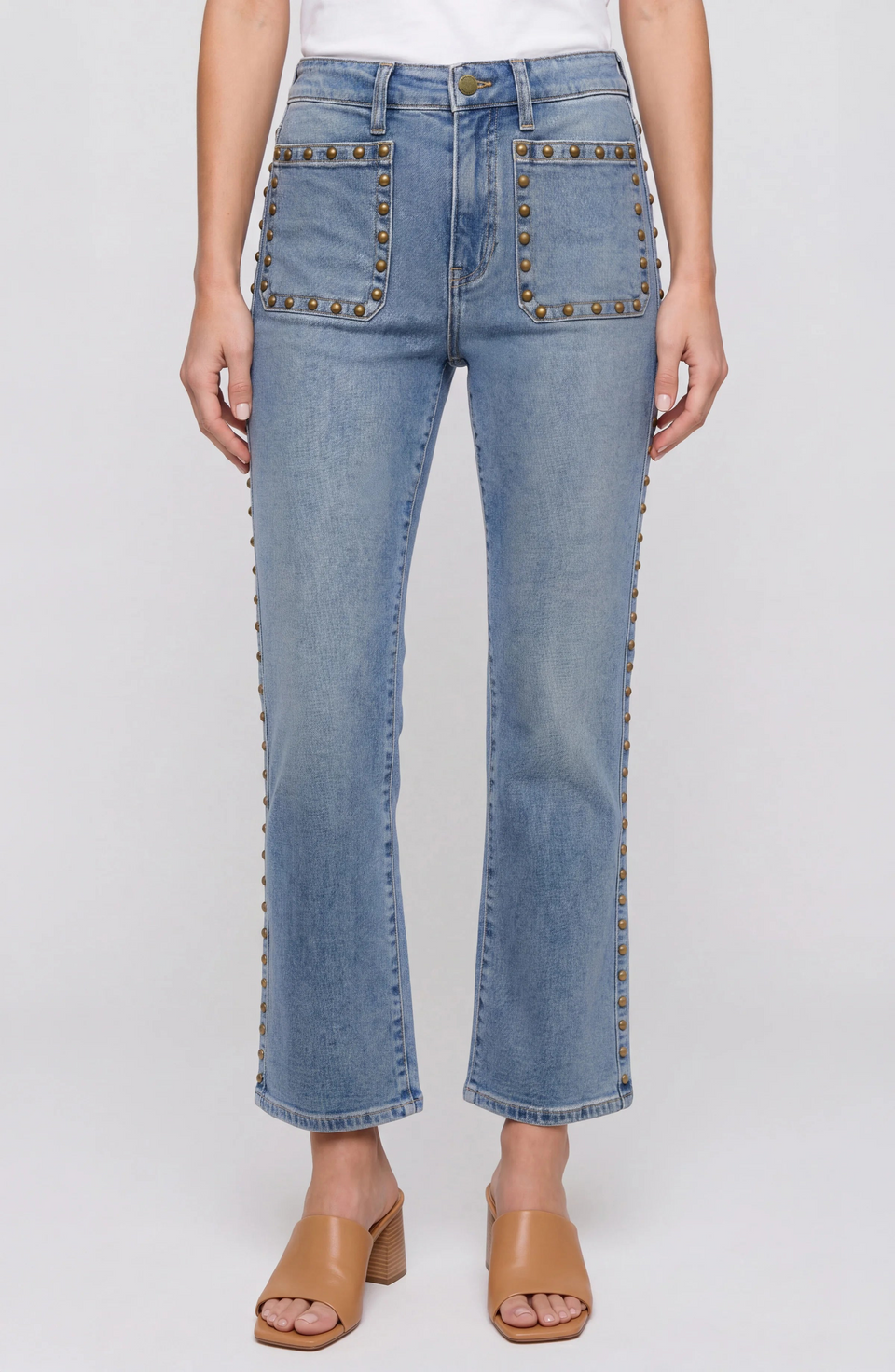 Liverpool Hannah Crop Flare with Studs