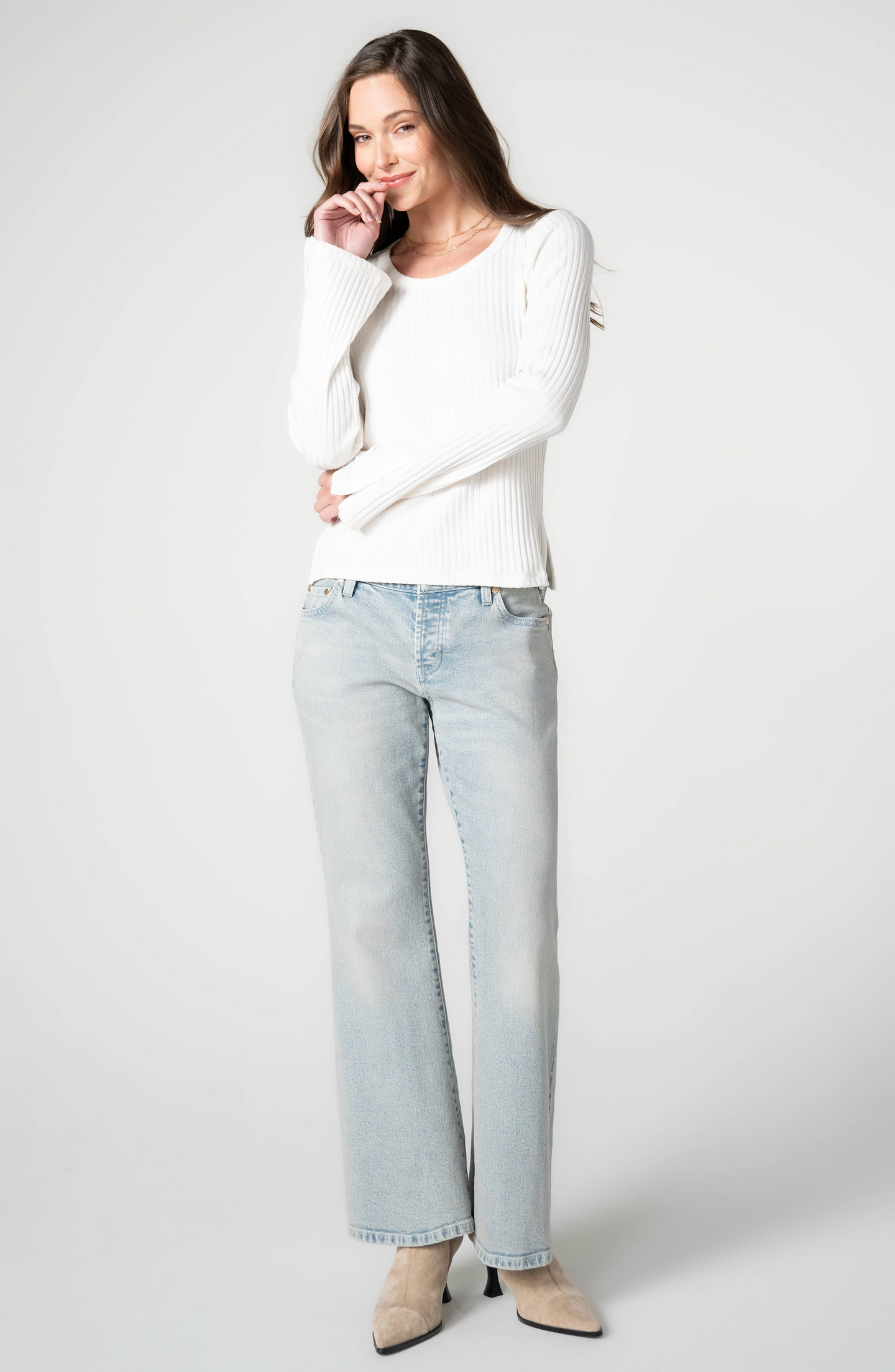 Liverpool Dakota Low Rise Loose Flare Jeans