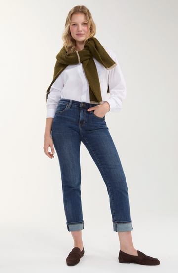 Liverpool Marley Girlfriend Cuffed Jeans
