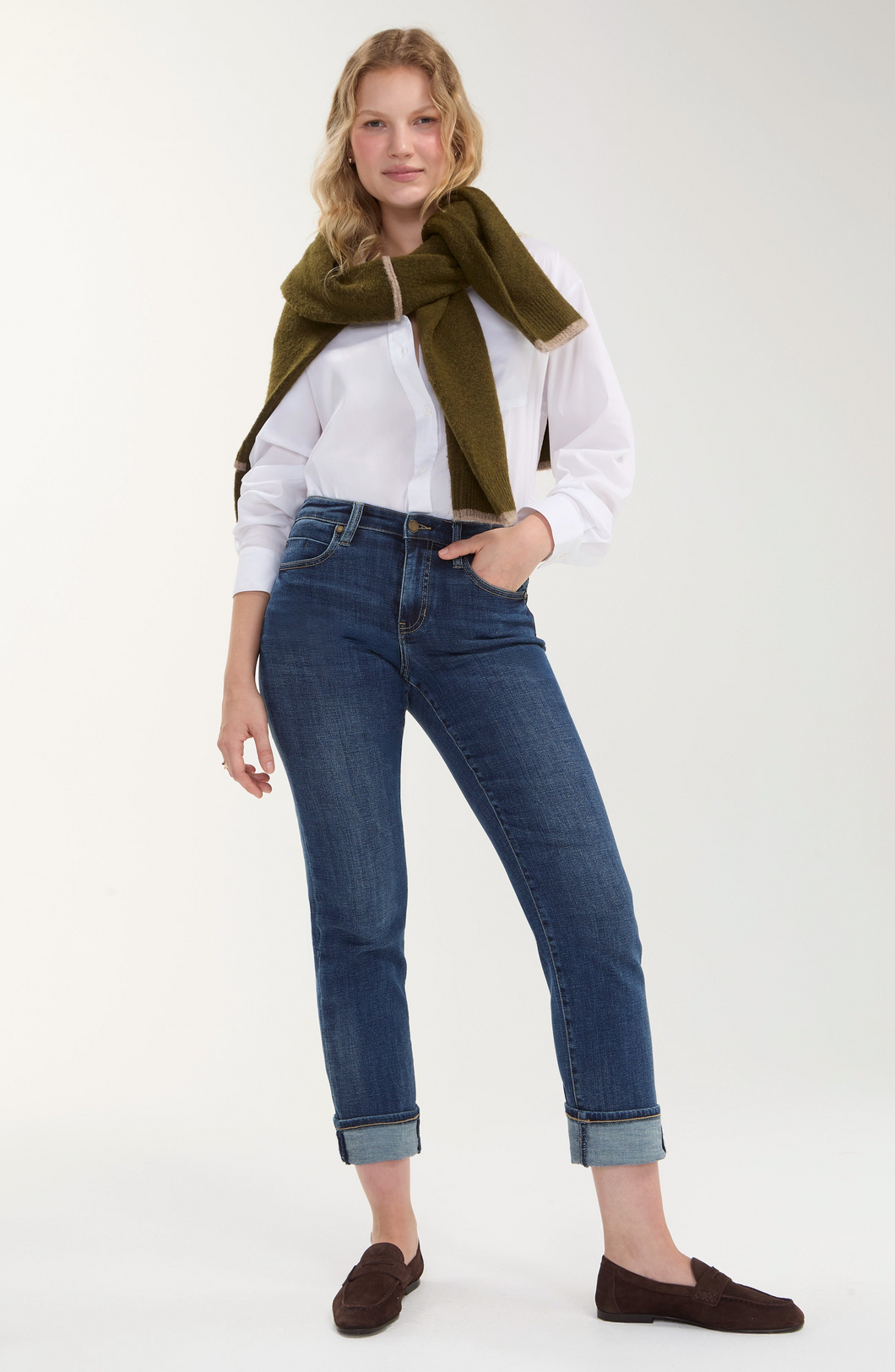 Liverpool Marley Girlfriend Cuffed Jeans