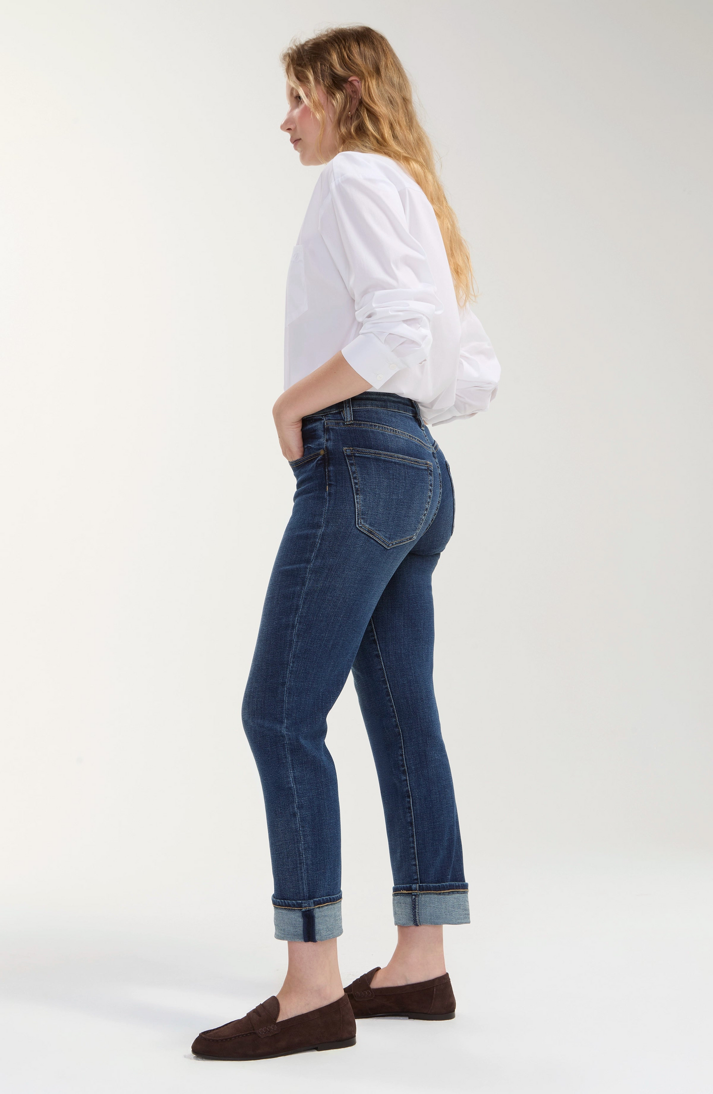 Liverpool Marley Girlfriend Cuffed Jeans