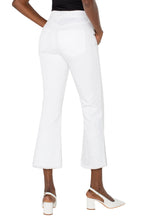 Embroidered Gia Glider Crop Flare with Fray Hem