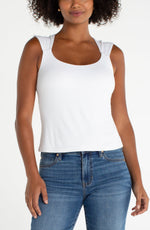 Liverpool Sleeveless Built-in Bra Knit Top