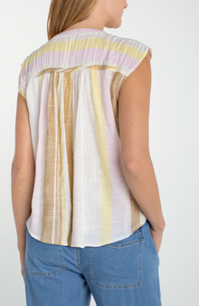 Liverpool Dolman Button Front Woven Blouse