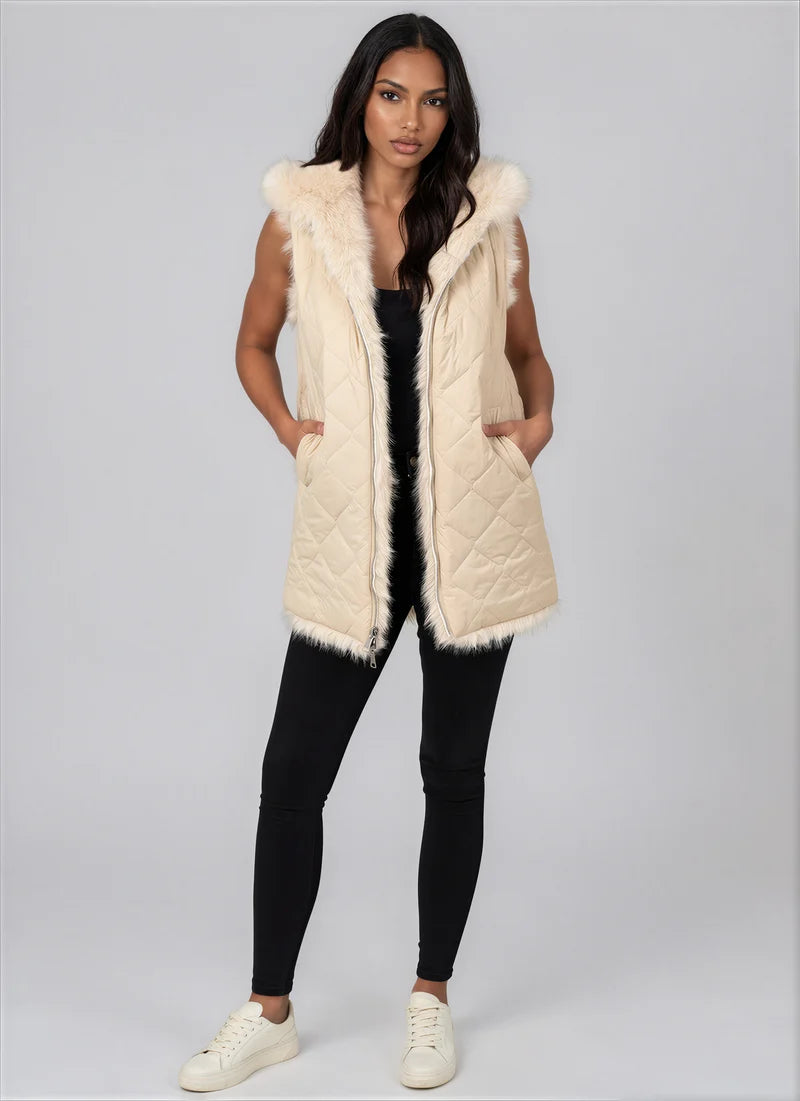 Love Token Shirley Cream Reversible Vest
