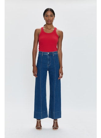 Penny Pintuck Ankle Jeans