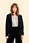 Navy Velvet Blazer