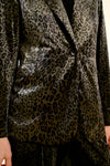 Animal Print Velvet Blazer