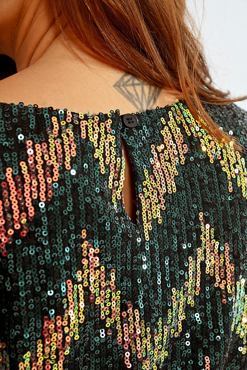 Sequin Straight Dress