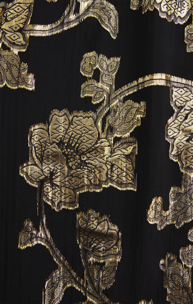 Z Supply Black Kiera Jacquard Maxi Dress