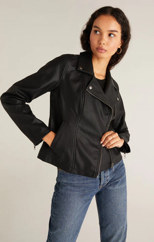Trina Black Moto Jacket