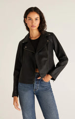Trina Black Moto Jacket