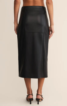 Z Supply Reine Faux Leather Midi Skirt