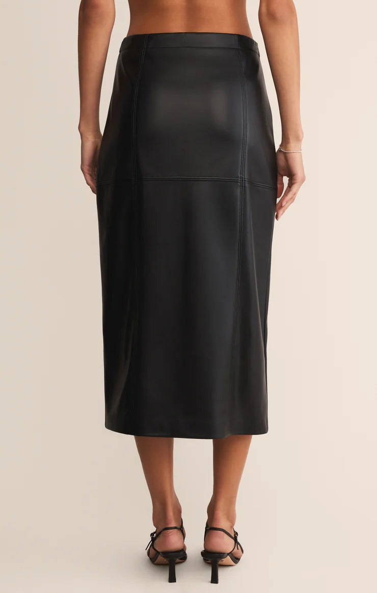 Z Supply Reine Faux Leather Midi Skirt