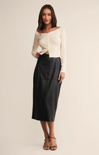 Z Supply Reine Faux Leather Midi Skirt