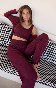 Z Supply Dawn Smocked Silky Rib Pant