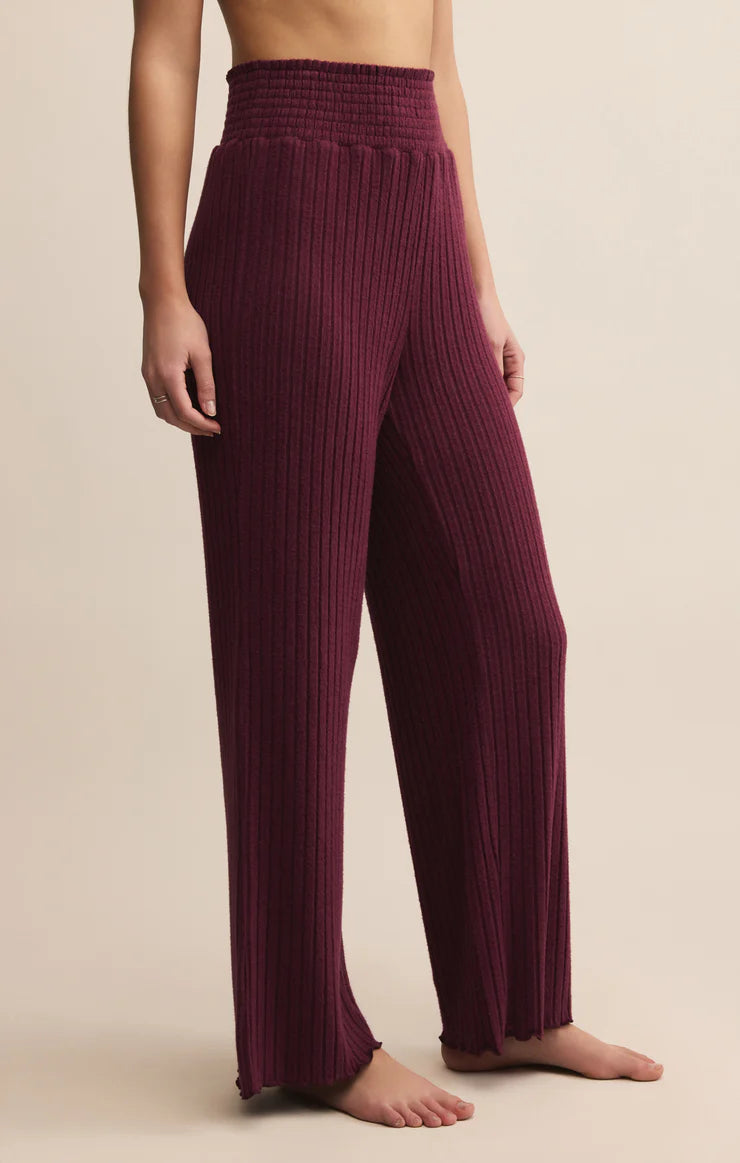Z Supply Dawn Smocked Silky Rib Pant