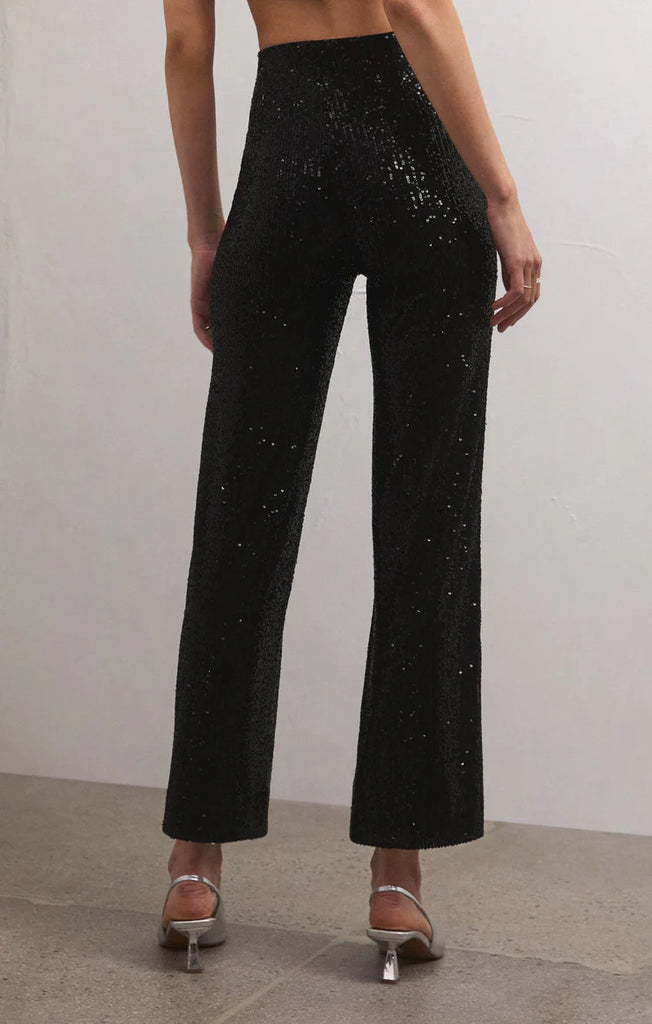 Glimmer Glimmer Black Sequin Pants – Beginning Boutique US