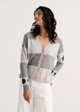Marl Stripe Cardigan by zaket & plover worn by a model with white pants