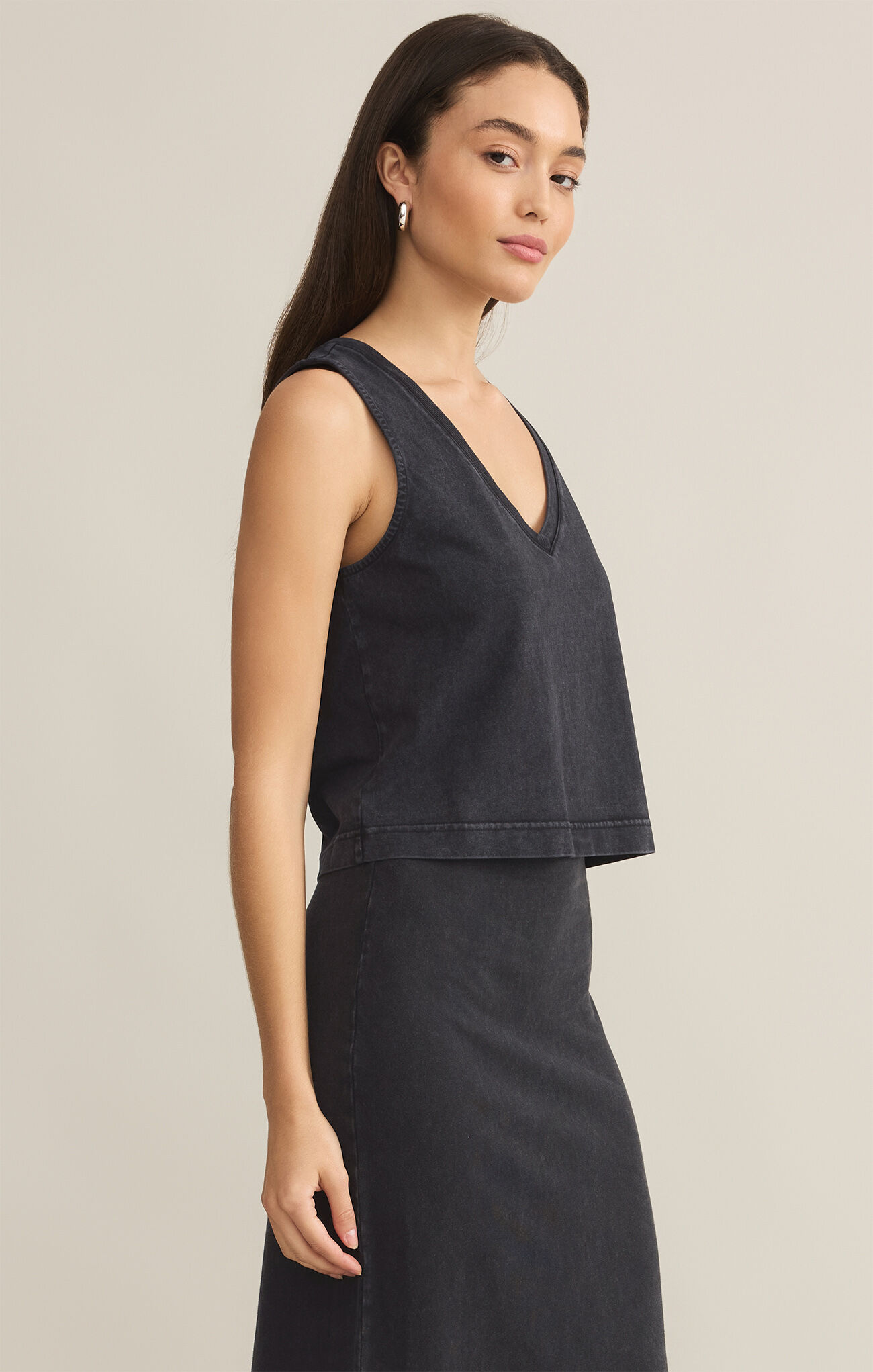 Z Supply Black Sloane V-Neck Top