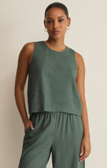 Z Supply Sloane Linen Cropped Tank