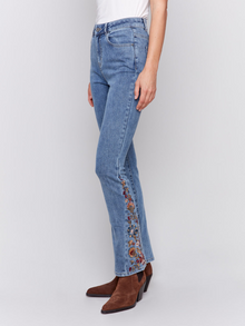 Embroidered Bootcut Jeans