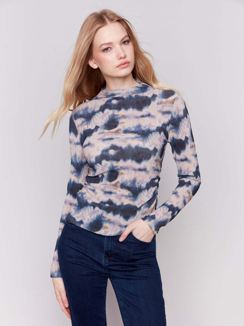 Long Sleeve Mock Neck Top