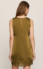 Z Supply olive sleeveless mini dress, back view