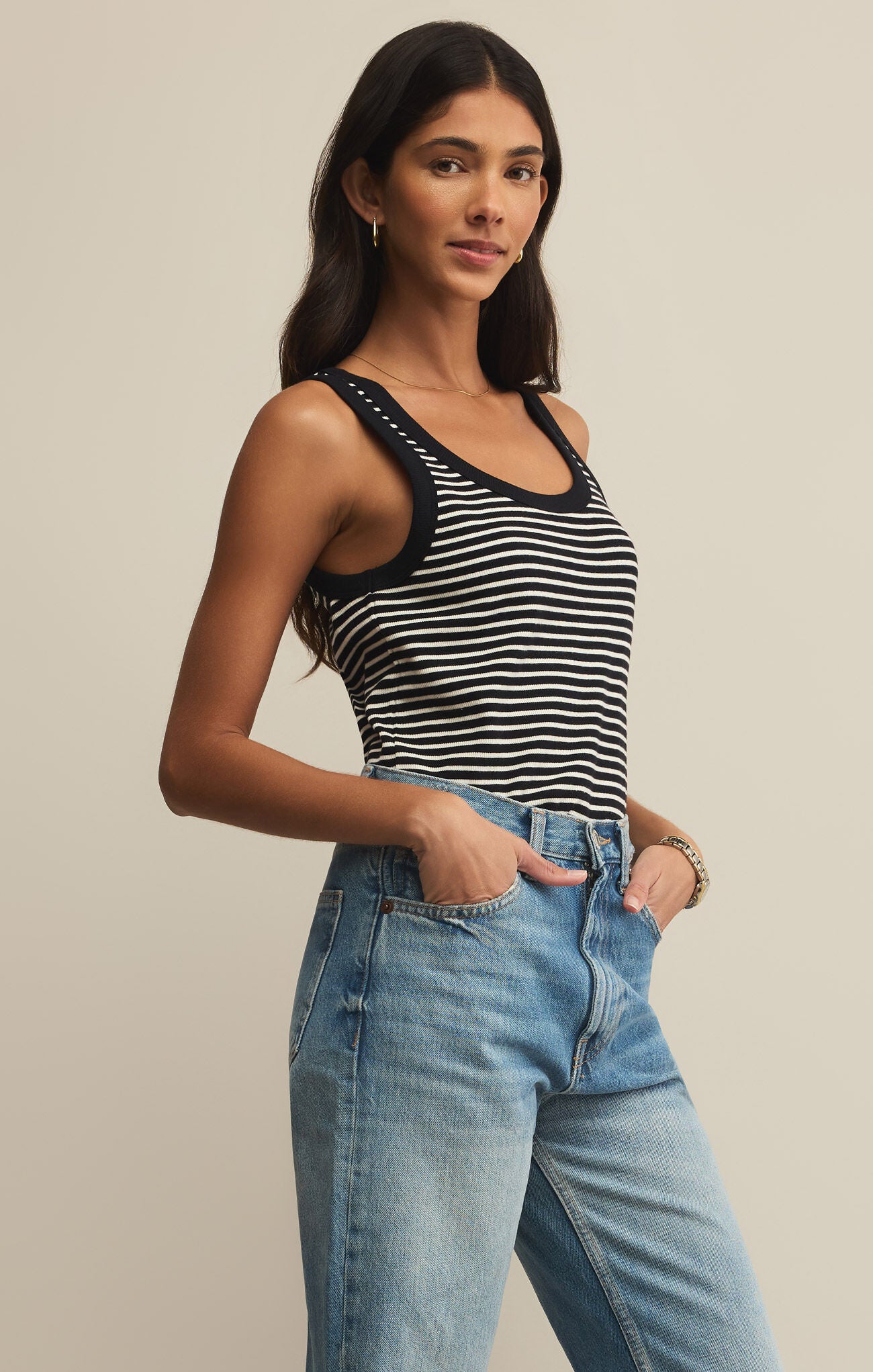 Z Supply Elin Stripe Rib Tank