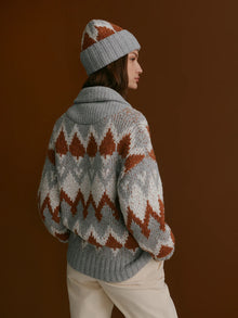 Varley Grey Melange Brockley Jacquard Knit Jacket