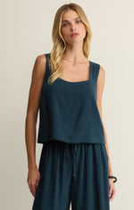 Z Supply Charli Cropped Linen Tank