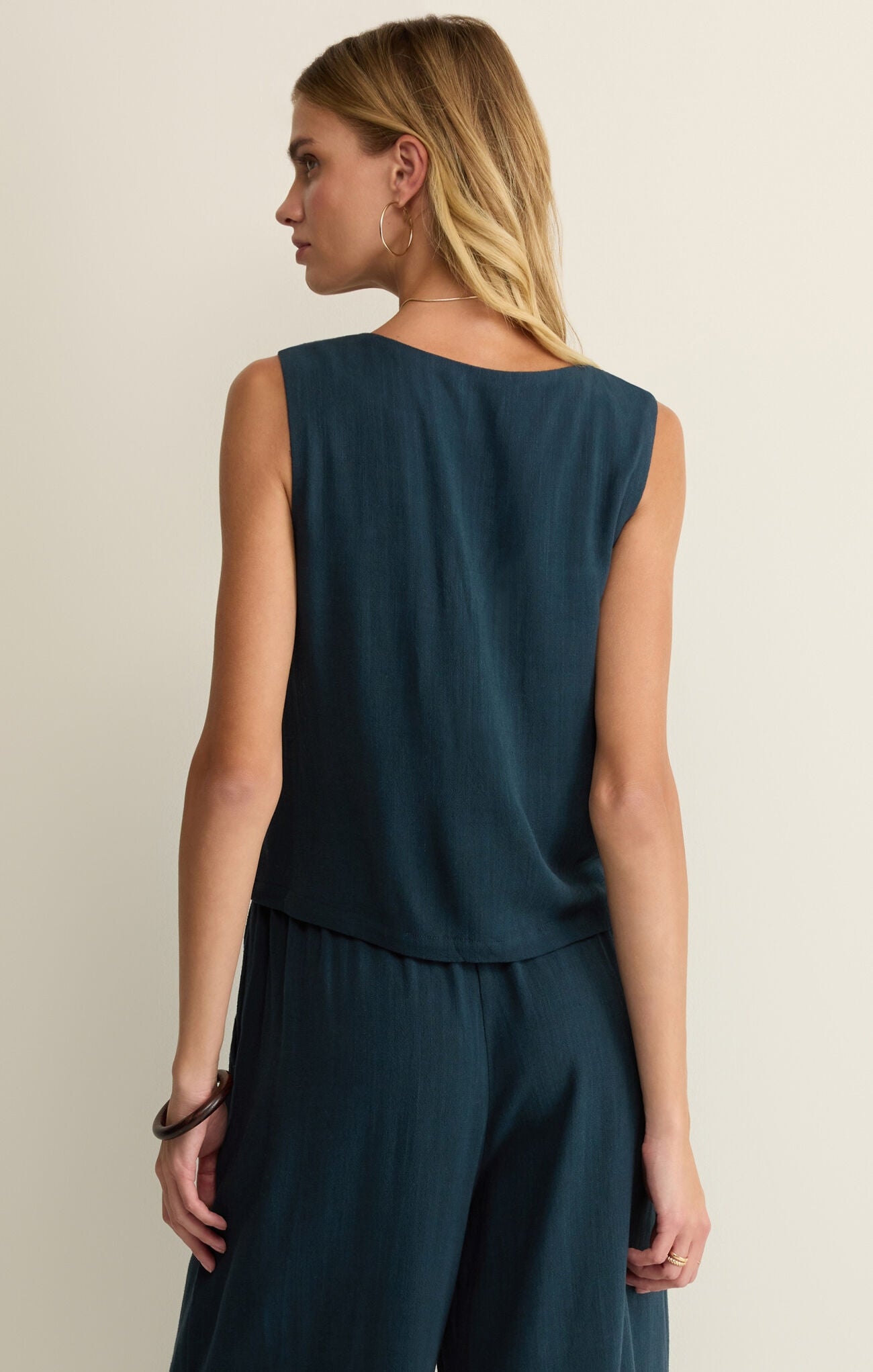 Z Supply Charli Cropped Linen Tank