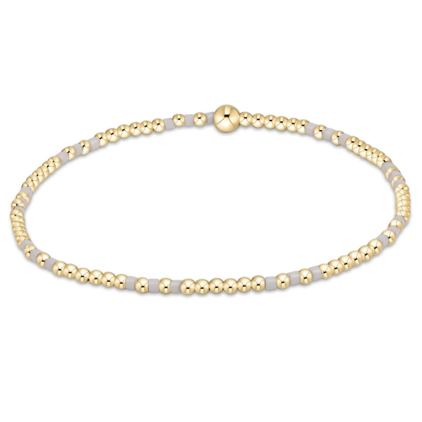 Enewton Hope Joy Pattern 2mm Bead Bracelet- white