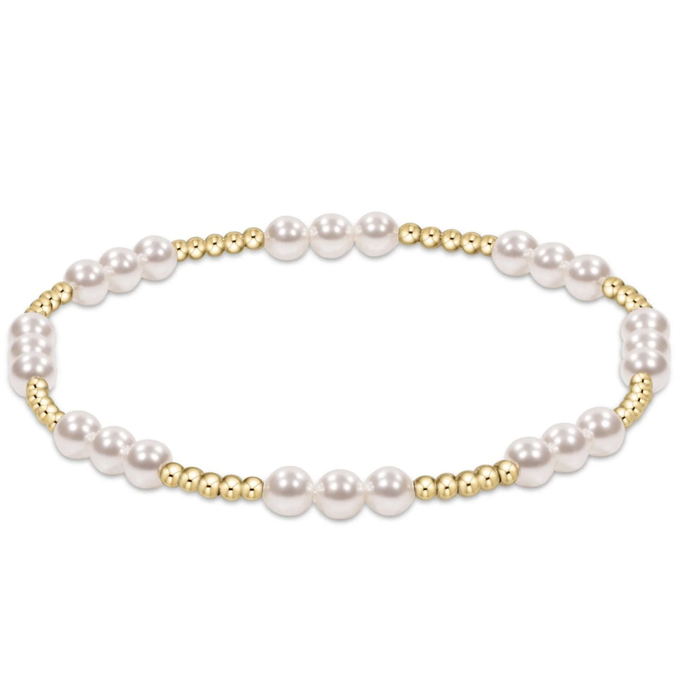 Enewton Classic Joy Pattern 4mm Bead Bracelet - Pearl
