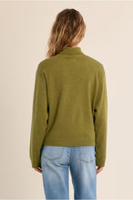 Molly Bracken Lime Green Sweater shown from the back on a model