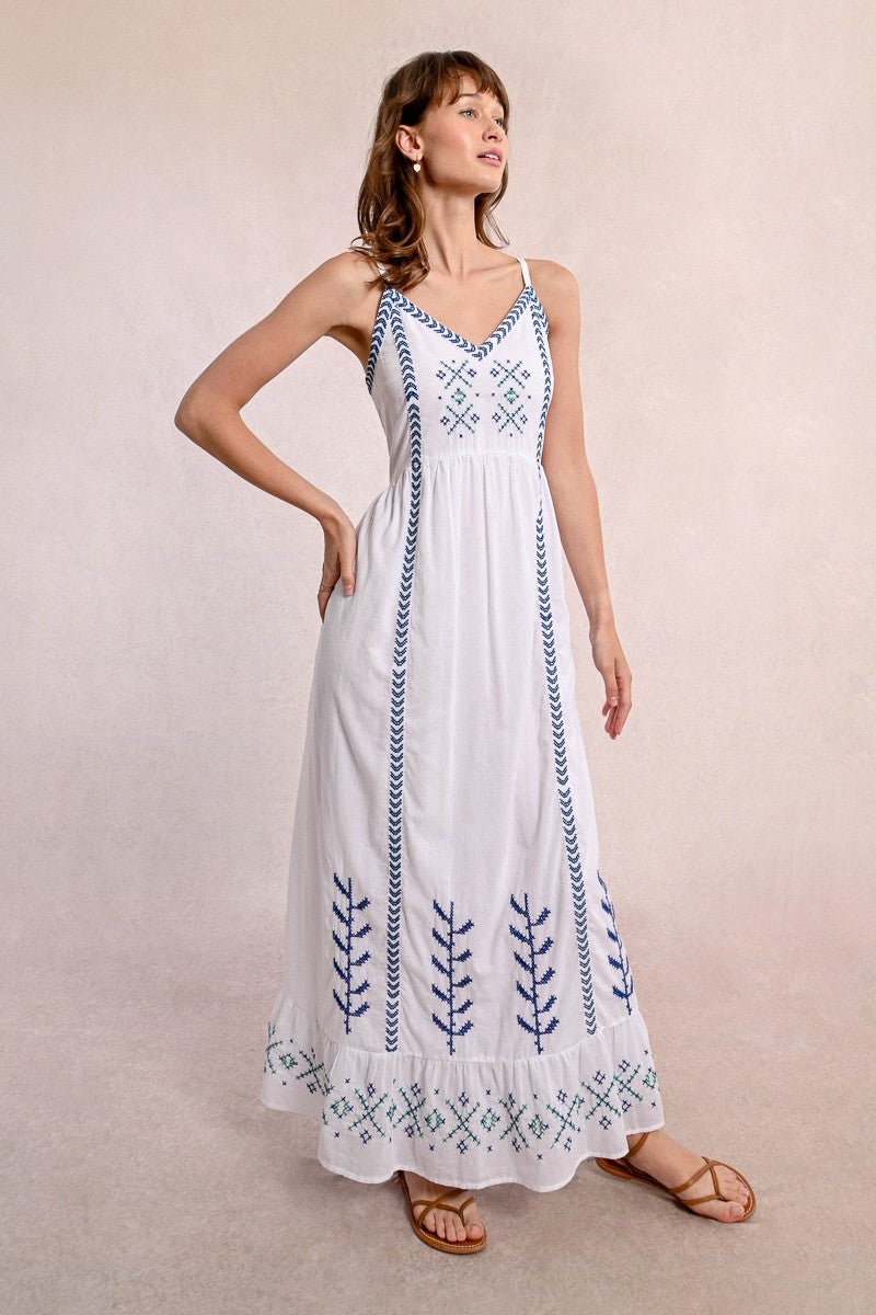 Molly Bracken Maxi Embroidered Dress