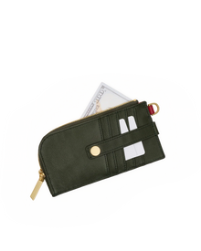Hammitt 210 East Twin Crest Forest Green Leather Wallet