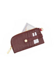 Hammitt 210 East Oxblood Pebbled Leather Wallet