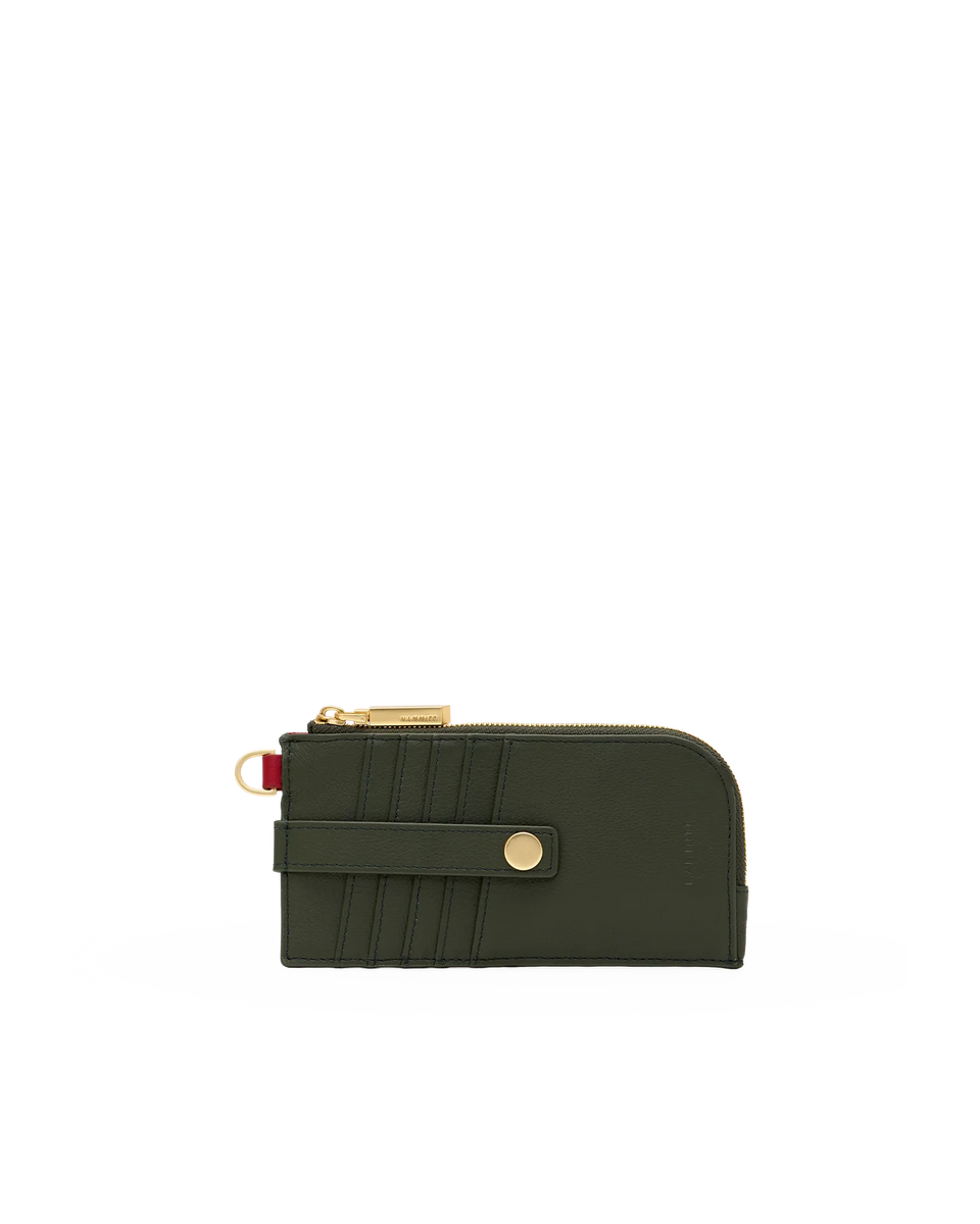 Hammitt 210 East Twin Crest Forest Green Leather Wallet