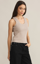 Heather Taupe Sirena Rib Tank