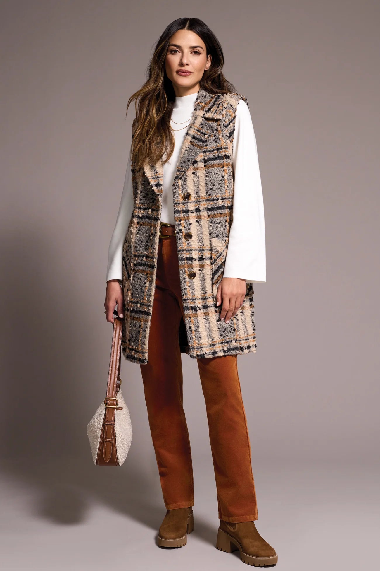 Tribal Plaid Vest