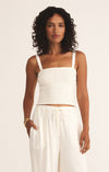 Amelie White Linen Tank