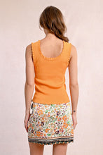 Orange Knitted Tank Top