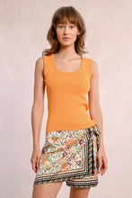 Orange Knitted Tank Top