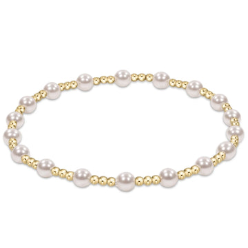 Enewton Classic Sincerity Pattern 4mm Bead Bracelet - Pearl